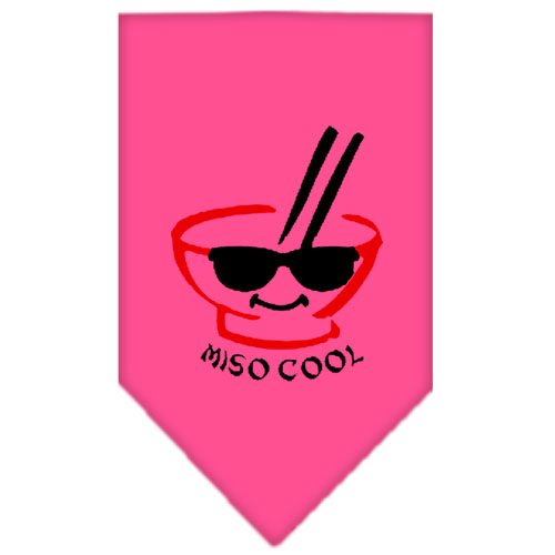 Miso Cool Screen Print Bandana Bright Pink Large